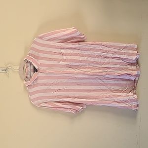 American Rag Pink & White striped button up